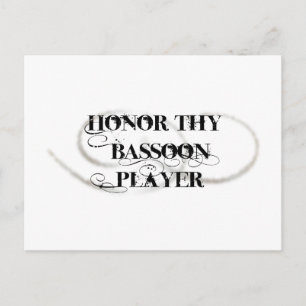 Carte Postale Honor Thy Bassoon Player