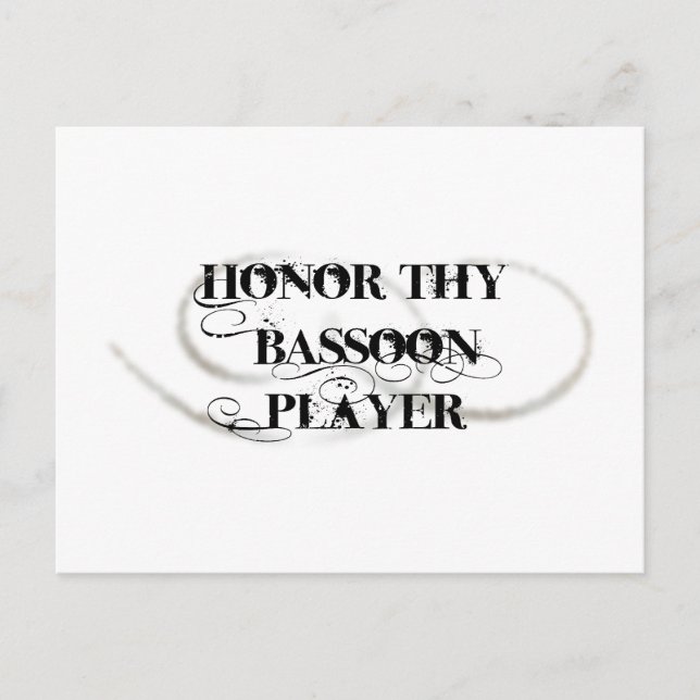 Carte Postale Honor Thy Bassoon Player (Devant)