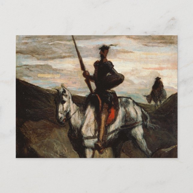 Carte Postale Honore Daumier - Don Quixote in the Mountains (Devant)