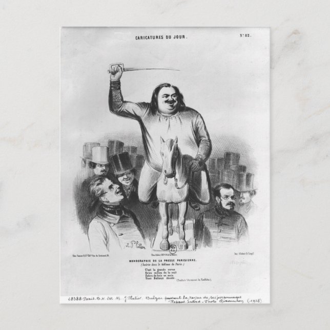 Carte Postale Honore de Balzac (Devant)