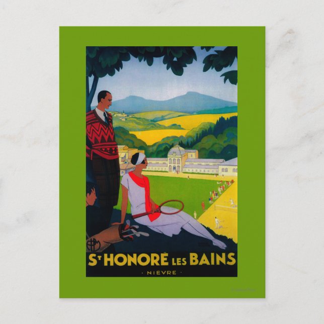 Carte Postale Honore Les Bains Vintage PosterEurope (Devant)