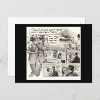 Carte Postale Honte À Toi Dick ! Annonce rétro