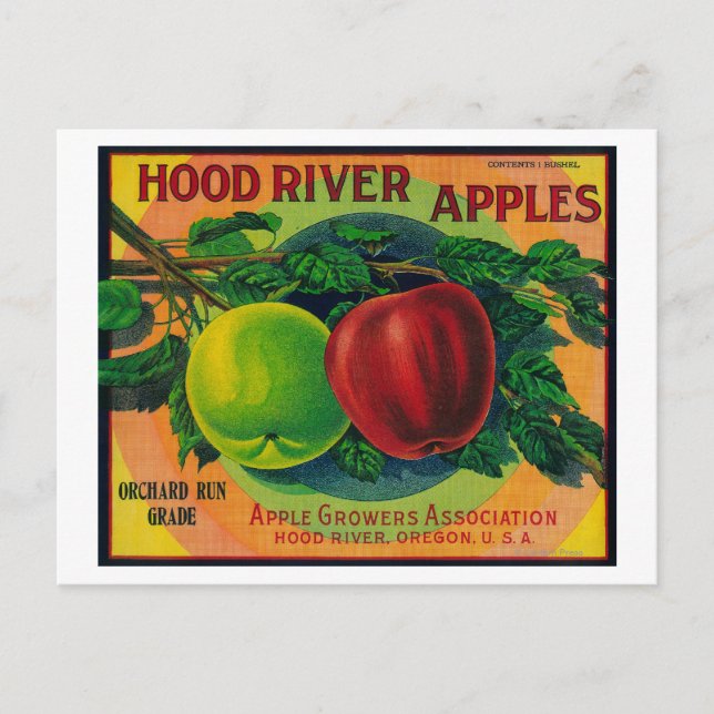 Carte Postale Hood River Apple Crate Label Hood River, OU (Devant)