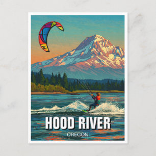 Carte Postale Hood River Kitesurfing Oregon Travel
