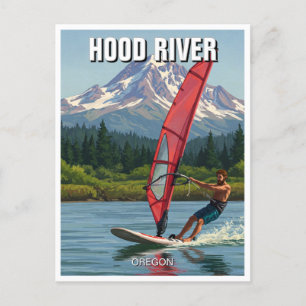 Carte Postale Hood River Windsurfing Oregon Travel