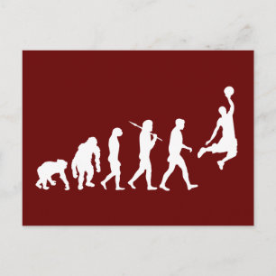Carte Postale Hoops Basketball slam dunk évolution basketball