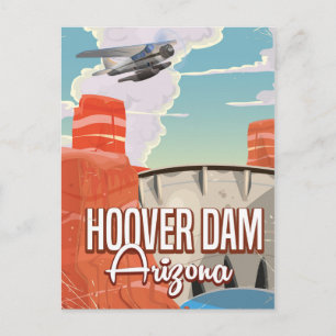Carte Postale Hoover Dam Nevada Arizona Caricature Vintage