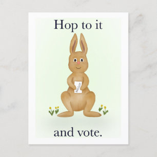 Carte Postale Hop to It and Vote