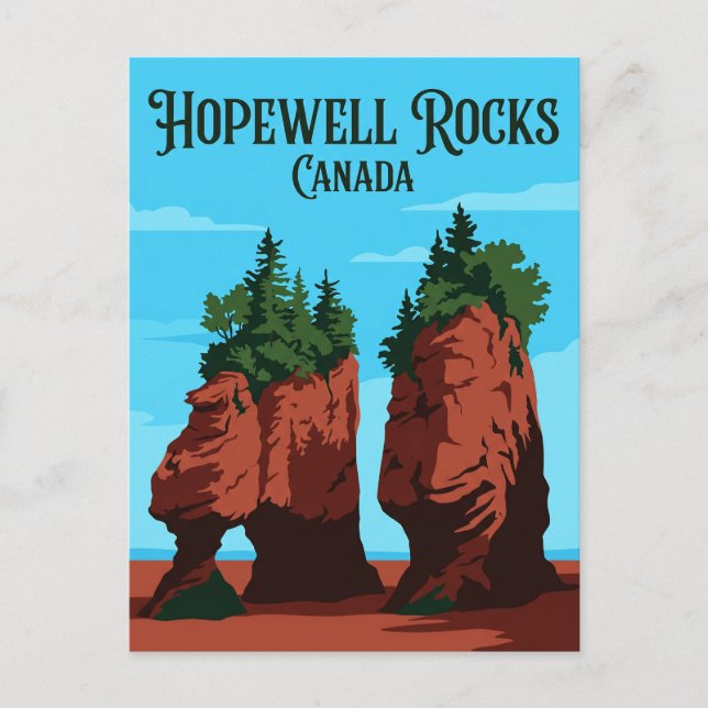 Carte Postale Hopewell Rocks Canada (Devant)