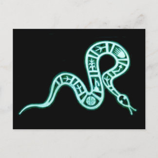 Carte Postale Hopi Snake Motif Vintage Amérindien