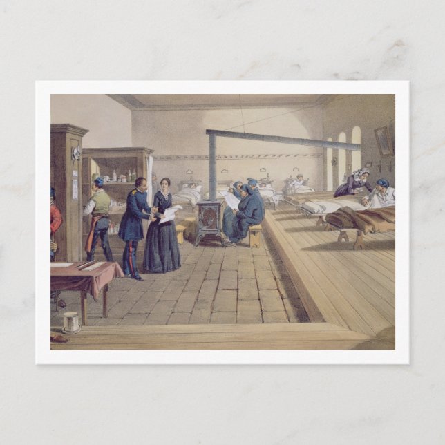 Carte Postale Hôpital à Scutari, détail de Florence Nightingal (Devant)