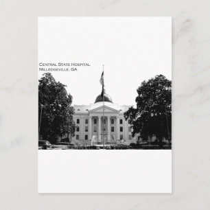 CARTE POSTALE HÔPITAL D'ÉTAT CENTRAL - MILLEDGEVILLE, GÉORGIE
