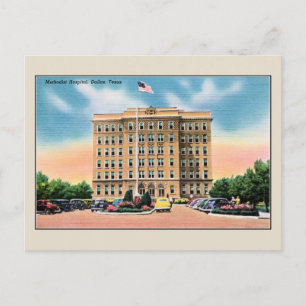 Carte Postale Hôpital méthodiste vintage, Dallas TX