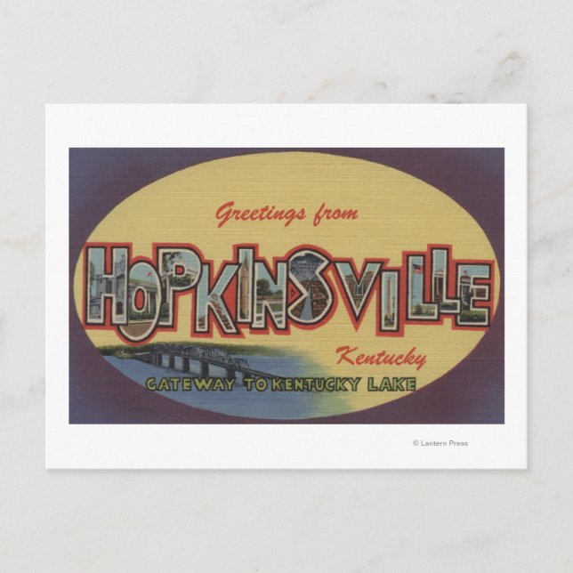 Carte Postale Hopkinsville, Kentucky - Scènes de grandes lettres (Devant)
