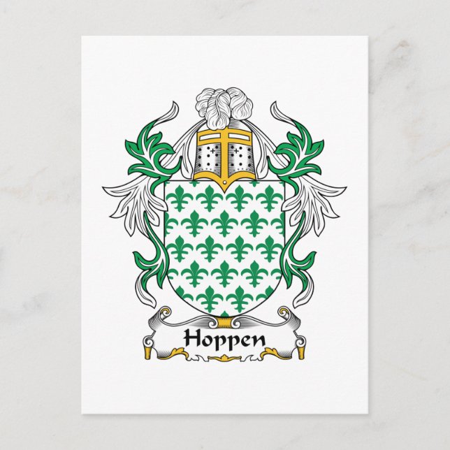 Carte Postale Hoppen Family Crest (Devant)