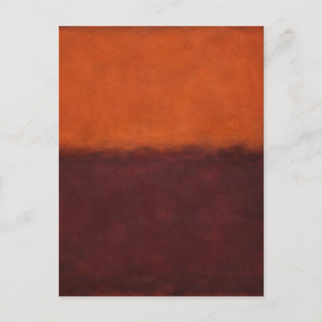 Carte Postale Horizon Abstrait Orange Brûlé (Devant)
