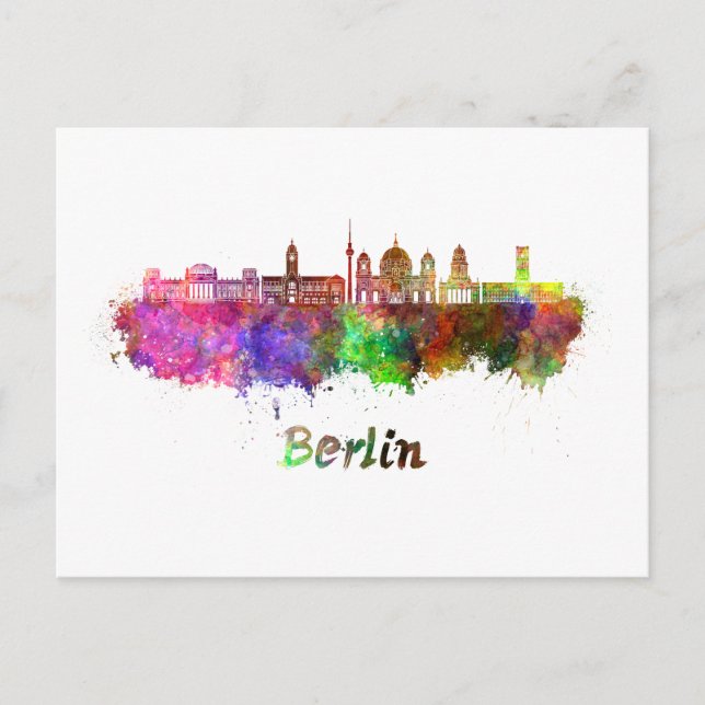 Carte Postale Horizon Berlin V2 en aquarelle (Devant)