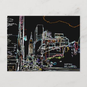 Carte Postale Horizon coloré à Manhattan