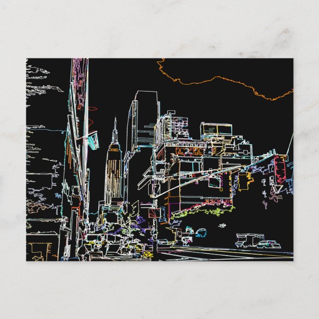Carte Postale Horizon coloré à Manhattan (Devant)