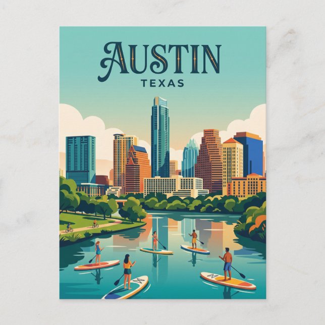 Carte Postale Horizon d'Austin États-Unis (Devant)