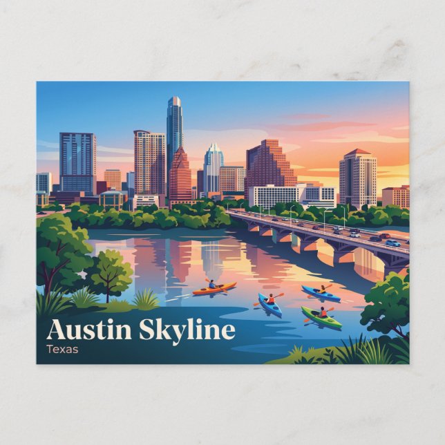Carte Postale Horizon d'Austin États-Unis (Devant)