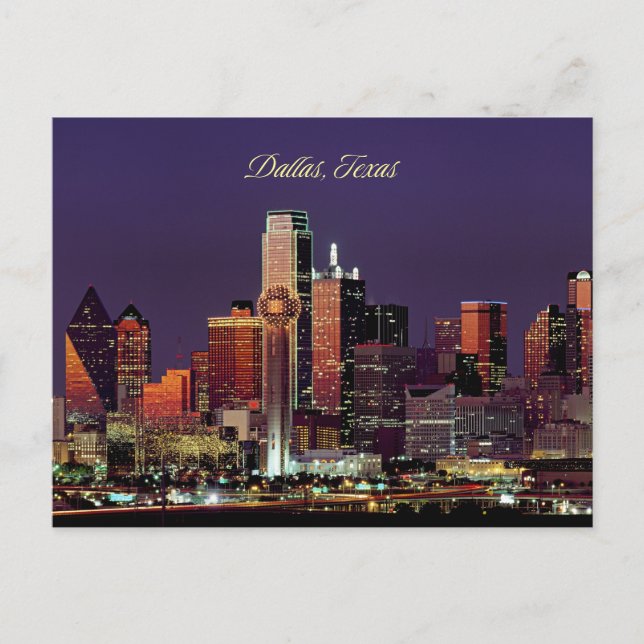 Carte Postale horizon de Dallas, Texas (Devant)