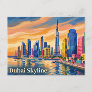 Carte Postale Horizon de Dubaï Émirats arabes unis