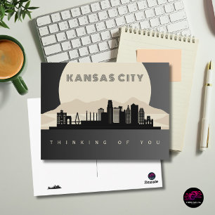 Carte Postale Horizon de Kansas City Pensant à Vous