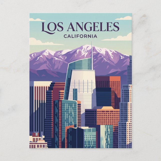 Carte Postale Horizon de Los Angeles États-Unis (Devant)