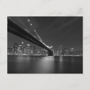 Carte Postale Horizons de New York en noir et blanc