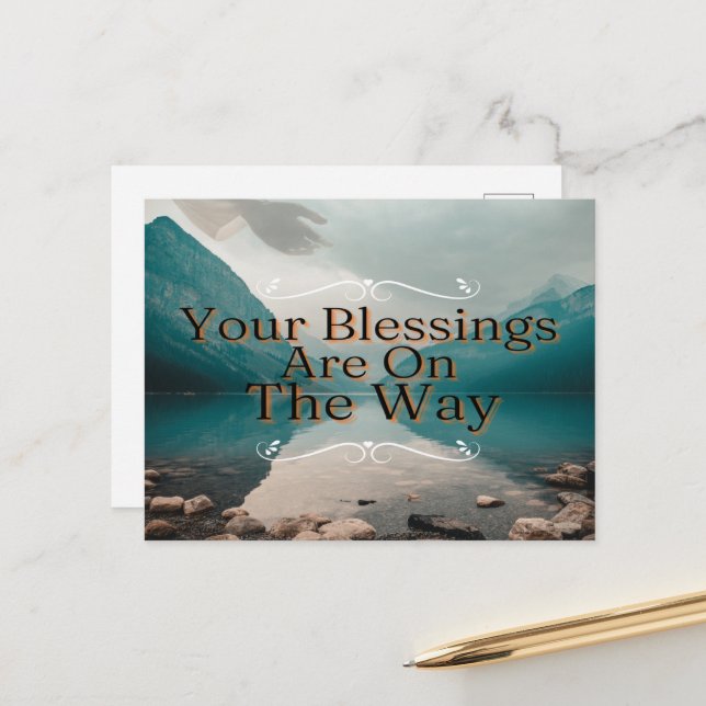 Carte Postale Horizons d'espoir Bénédictions d'en haut (Devant/Arrière en situation)