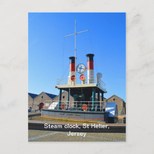 Carte Postale Horloge à vapeur à St Helier, Jersey