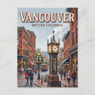 Carte Postale Horloge à vapeur de Gastown Vancouver Canada