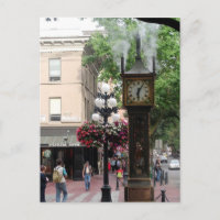 Horloge à vapeur Gastown/Salutations de BC, Canada