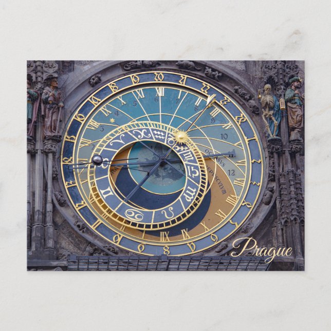 Carte Postale horloge astronomique de Prague (Devant)