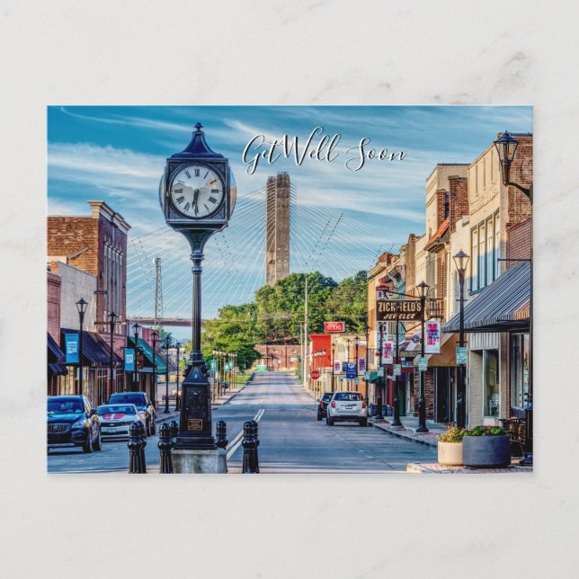 Carte Postale Horloge au centre-ville de Cape Girardeau Prompt r (Devant)