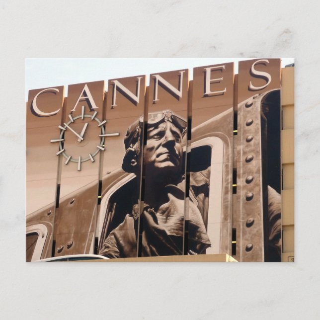 Carte Postale horloge cannes (Devant)