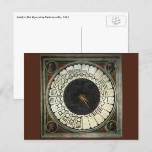 Carte Postale Horloge dans le Duomo par Paolo Uccello