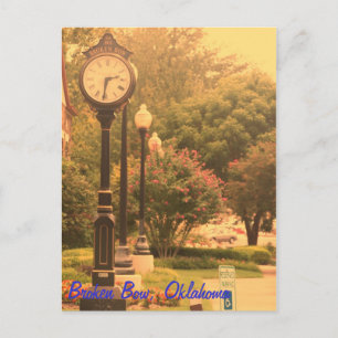 Carte Postale Horloge de la bibliothèque de Bow brisée