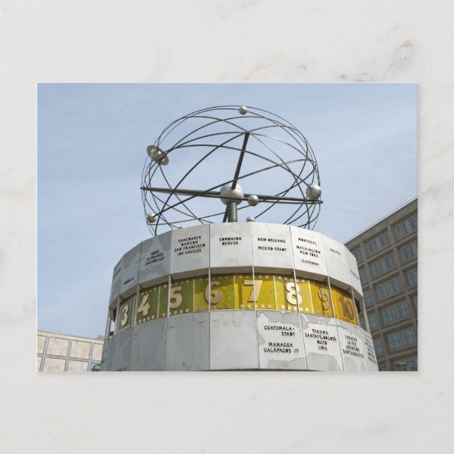 Carte Postale Horloge de l'heure mondiale à Berlin (Devant)