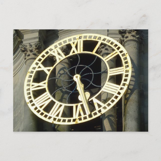 Carte Postale Horloge De L'Hôtel De Ville. Cardiff, Pays de Gall (Devant)