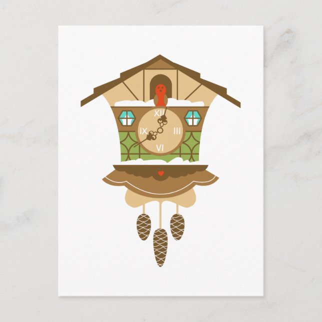 Carte Postale Horloge de roucoulement de roucoulement (Devant)