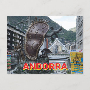 Carte Postale Horloge Déformée En Andorre