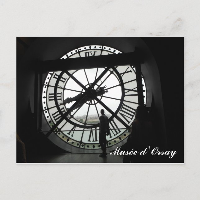 Carte Postale Horloge du musée d'Orsay (texte) (Devant)