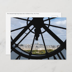 Carte Postale Horloge géante en verre au Musée d'Orsay - Paris