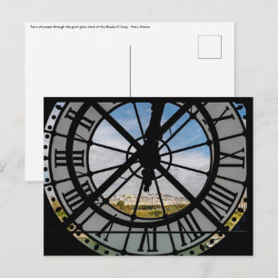 Carte Postale Horloge géante en verre au Musée d'Orsay - Paris
