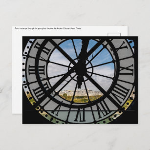Carte Postale Horloge géante en verre au Musée d'Orsay - Paris