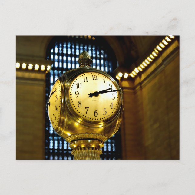 Carte Postale Horloge Grand Central (Devant)