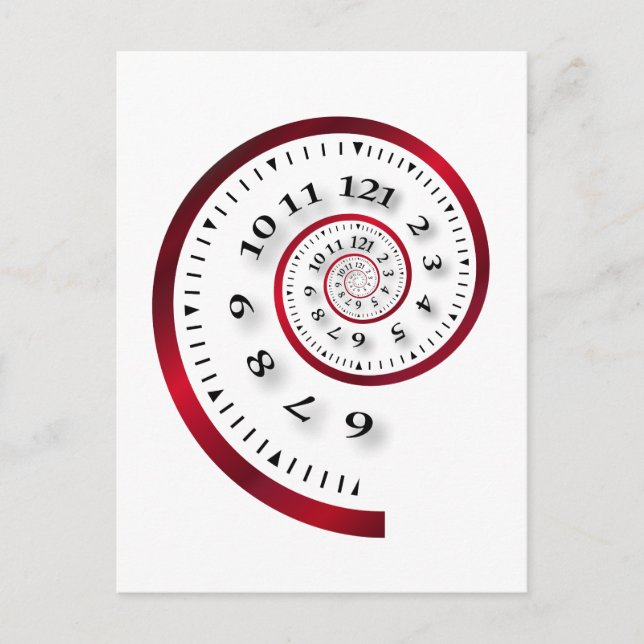 Carte Postale Horloge infinie (Devant)