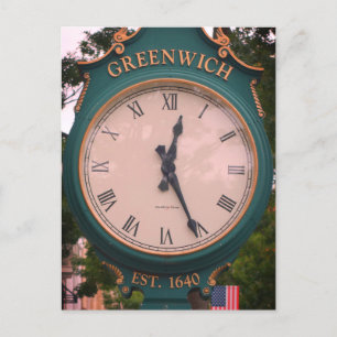 Carte Postale Horloge postale de l'avenue Greenwich, Greenwich, 